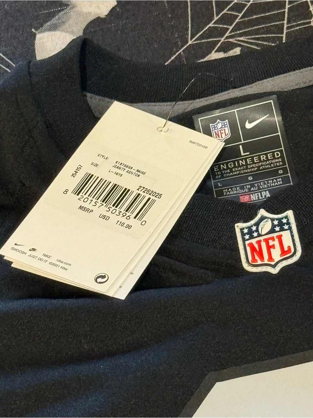 NWT NIKE YOUTH LAS VEGAS RAIDERS ASHTON JEANTY GAME JERSEY SIZE LARGE 14-16